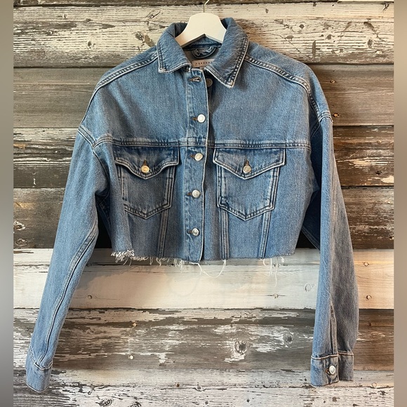 TopShop Cropped Jean Jacket - Picture 1 of 3